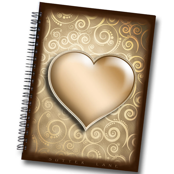 Sketchbook for Drawing and Mixed Media - Heart of Gold